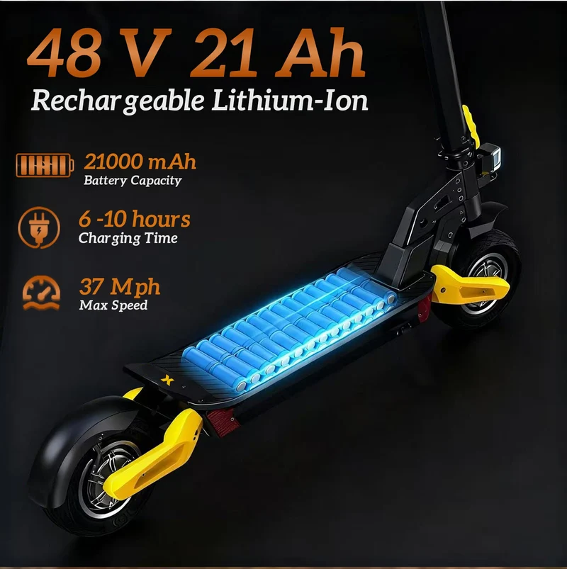 TOOINS X2 10" Electric Scooter Dual Motor 2000W 48V 21Ah Battery