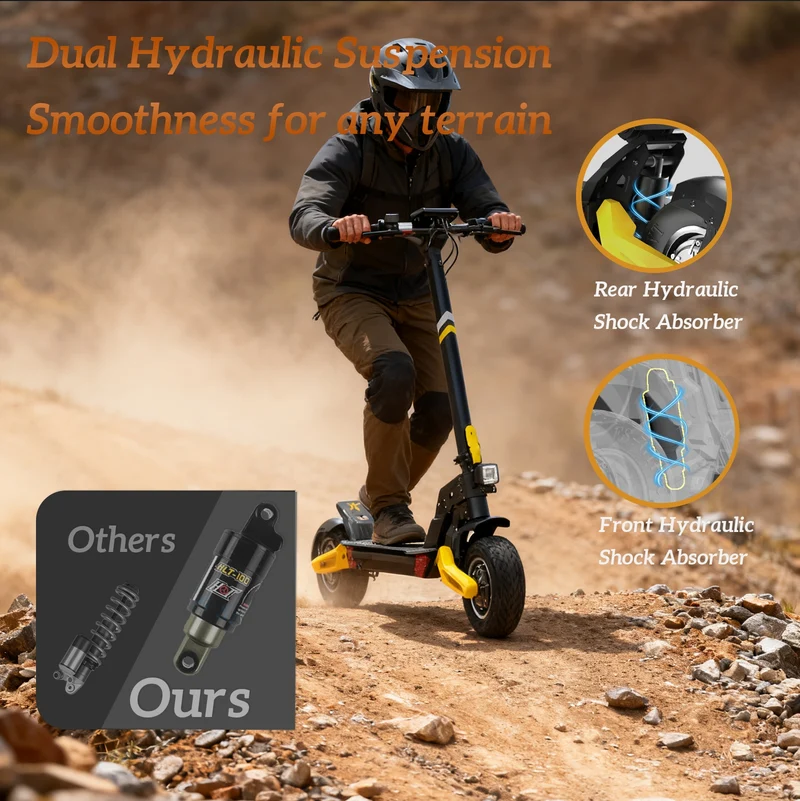 TOOINS X2 10" Electric Scooter Dual Motor 2000W 48V 21Ah Battery
