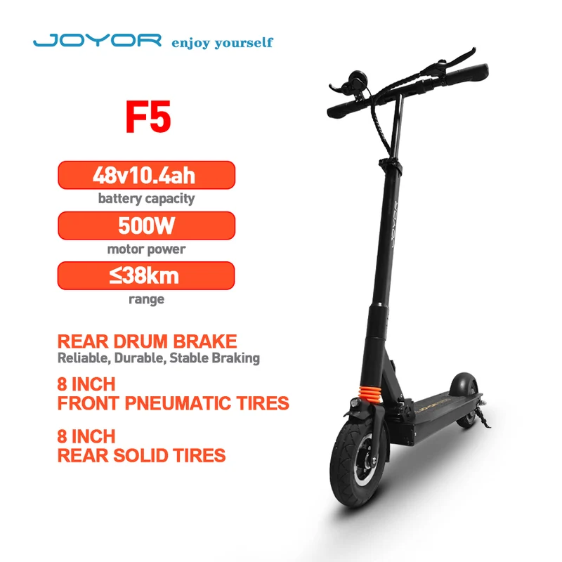 JOYOR F5 8" Commuter Electric Scooter 500W Motor 48V 10.4Ah Battery
