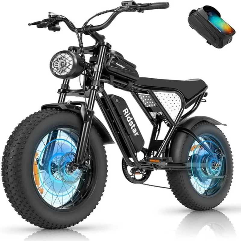RIDSTAR Q20 Lite 20" Fat Tires Electric Bikes 1000W Motor 48V 15Ah Battery