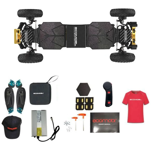 ECOMOBL Hybrid X5 4WD Electric Skateboard 4*4900W Motor 24Ah Battery