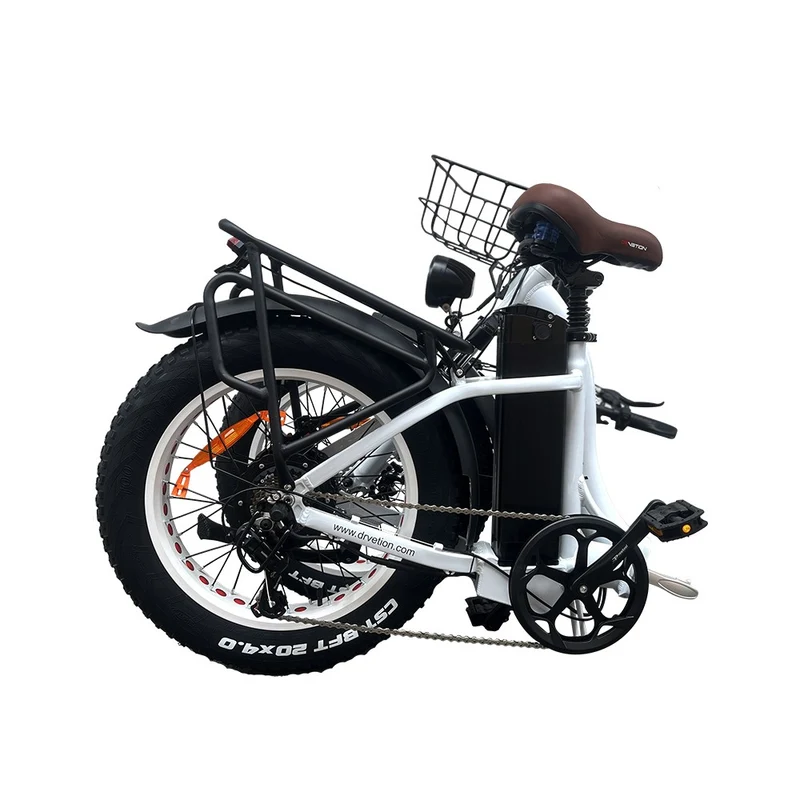 DRVETION CT20 20" Fat Tires Folding Electric Bike 750W Motor 48V 10Ah/15Ah/20Ah Battery（Hydraulic Brakes）