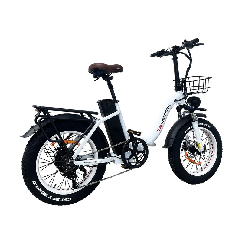 DRVETION CT20 20" Fat Tires Folding Electric Bike 750W Motor 48V 10Ah/15Ah/20Ah Battery（Hydraulic Brakes）