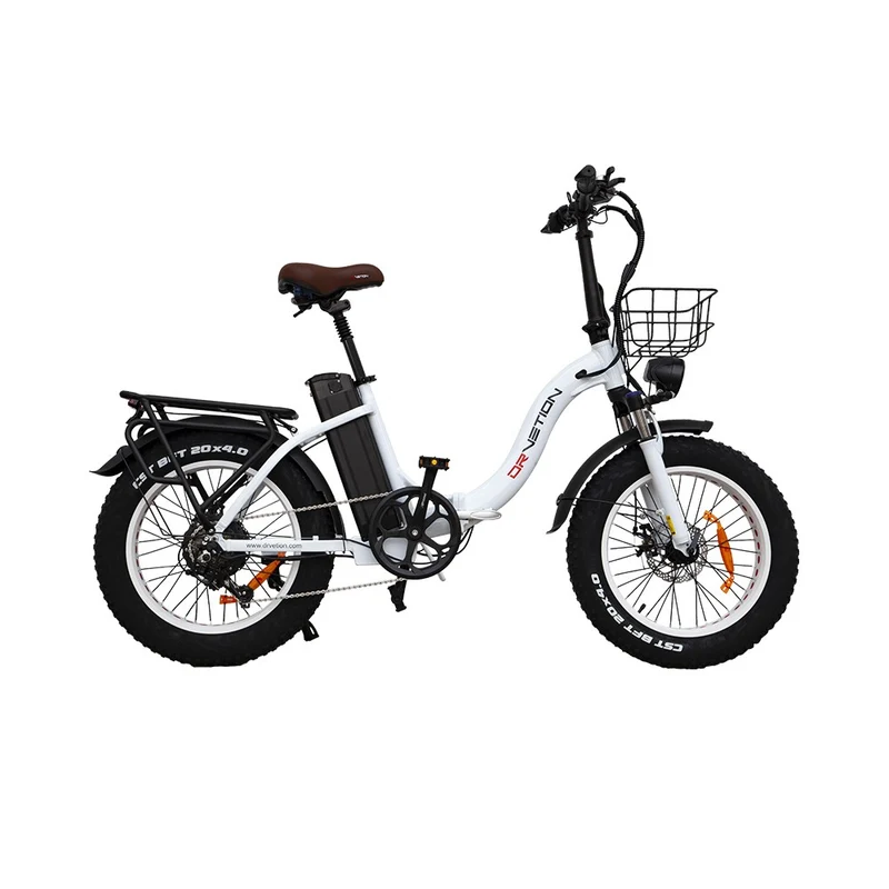 DRVETION CT20 20" Fat Tires Folding Electric Bike 750W Motor 48V 10Ah/15Ah/20Ah Battery（Hydraulic Brakes）
