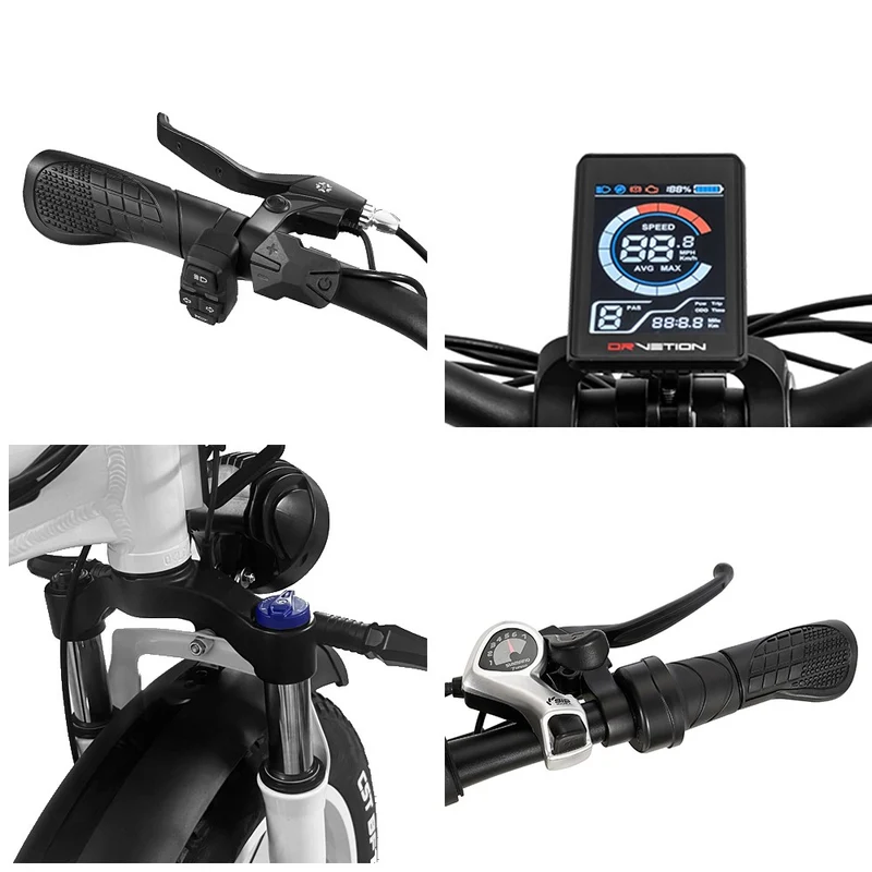 DRVETION CT20 20" Fat Tires Folding Electric Bike 750W Motor 48V 10Ah/15Ah/20Ah Battery（Hydraulic Brakes）