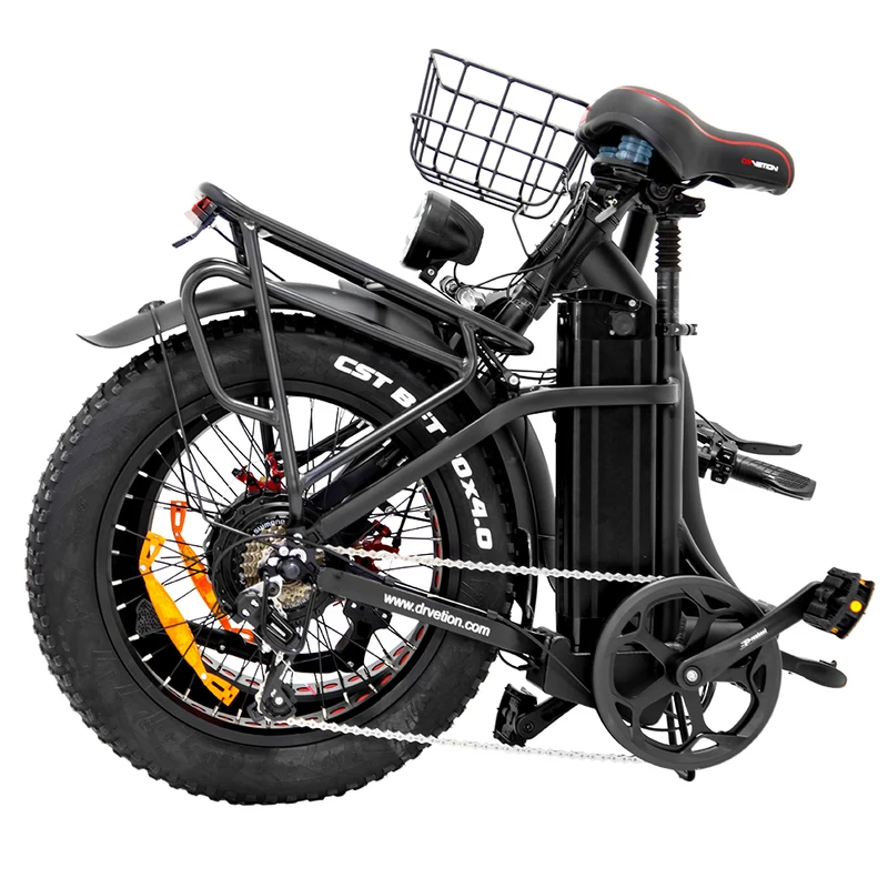 DRVETION CT20 20" Fat Tires Folding Electric Bike 750W Motor 48V 10Ah/15Ah/20Ah Battery（Hydraulic Brakes）