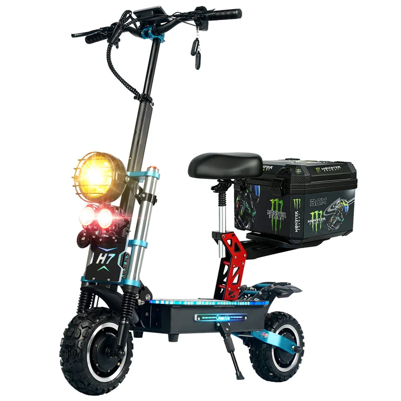 GLEERIDE H7 11" Off-Road Electric Scooter 3000W*2 Dual Motor 60V 30Ah LG Battery