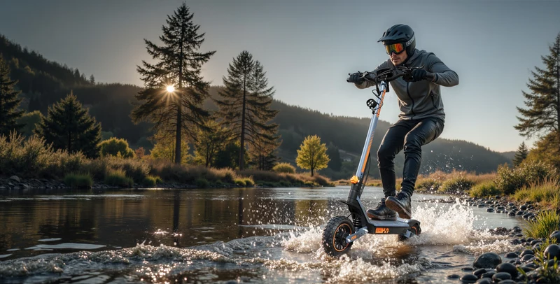 IWAFO IS2Pro 10" Off-Road Electric Scooter 2*1000W Dual Motors 52V 20Ah Battery