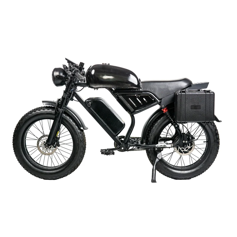 GLEERIDE MIX 66 20" Retro Moped Style Electric Bike 1200W Peak Motors 48V 16Ah Battery