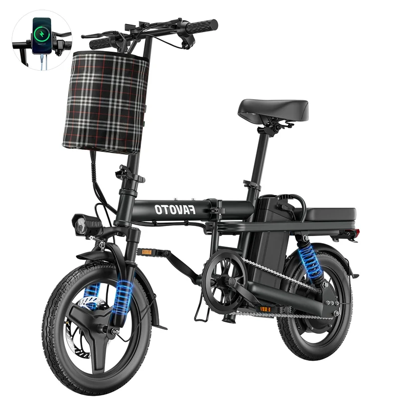 MEELOD Z9-2 14" Mini Folding Electric Bike 750W Peak Motor 48V 15.6Ah Battery