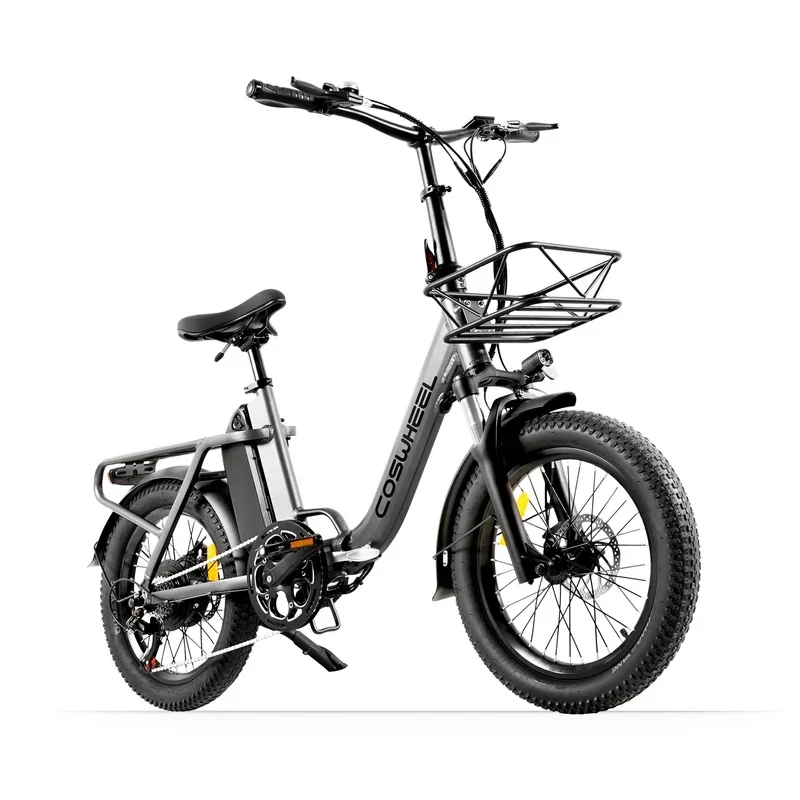 COSWHEEL Y20L 20" Step-Thru Electric Bike Peak 1200W Motor 48V 15Ah Battery