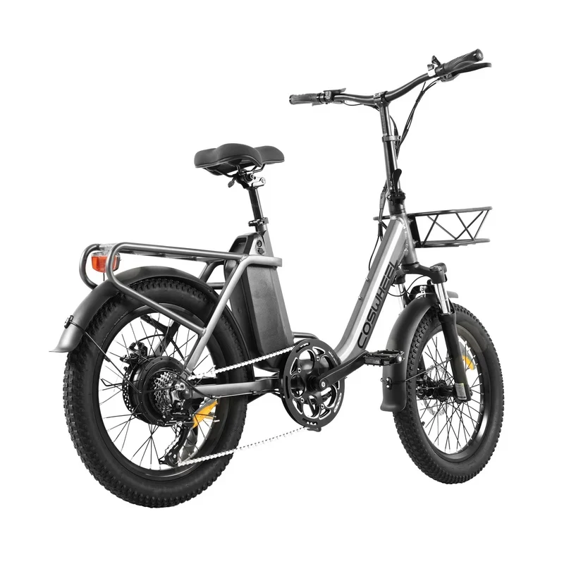 COSWHEEL Y20L 20" Step-Thru Electric Bike Peak 1200W Motor 48V 15Ah Battery