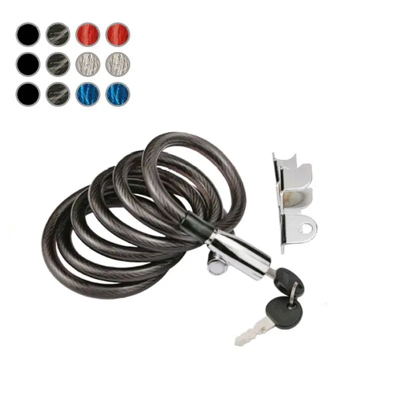 LUCCHETTO BRN Spirale METAL con chiave per Monopattini e Bici
