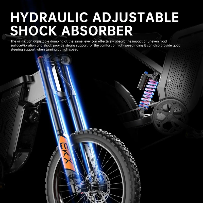 EKXBIKE X21 20" Off Road Electric Bike 2000W Motor 48V 35Ah Battery