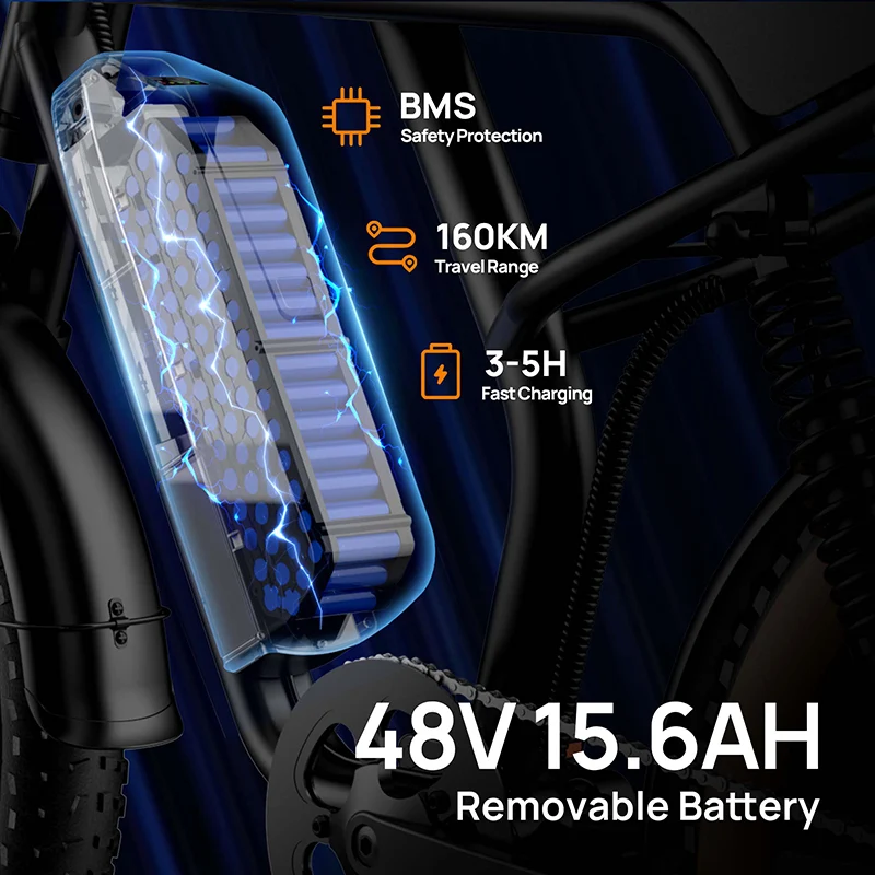 URLIFE T2 20" Off Road Electric Bike 250W Motor 48V 15.6Ah Battery (UK&EU Version)