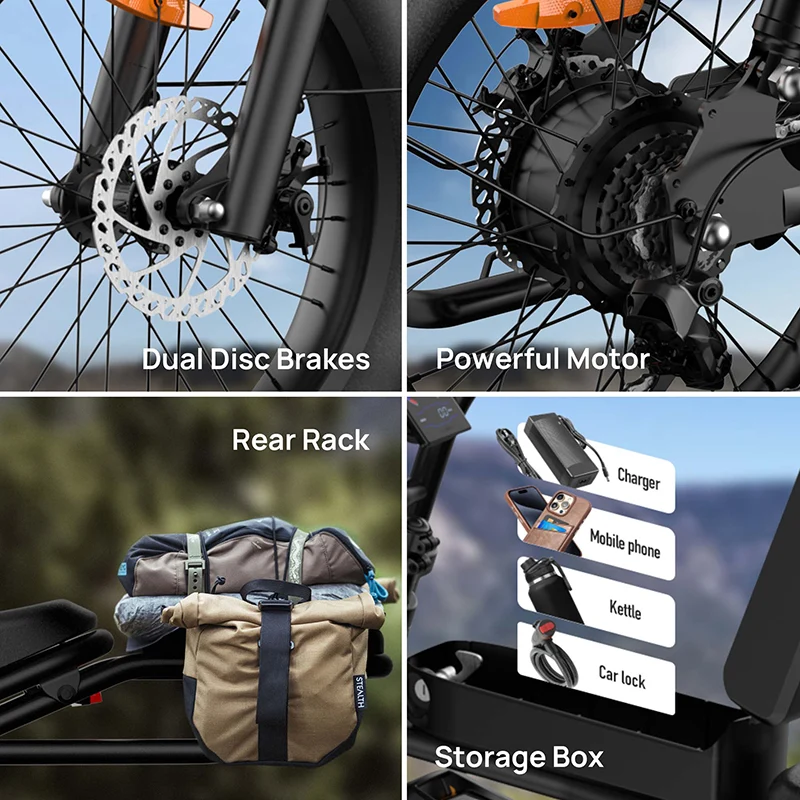 URLIFE T2 20" Off Road Electric Bike 745W Motor 48V 15.6Ah Battery (US Version)