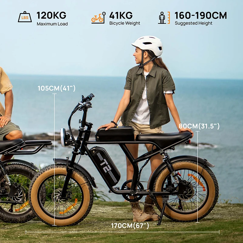 URLIFE T2 20" Off Road Electric Bike 250W Motor 48V 15.6Ah Battery (UK&EU Version)