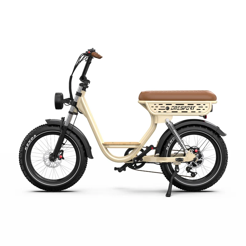 ONESPORT W77 20" Retro Electric Bike 500W Motor 48V 18Ah Battery