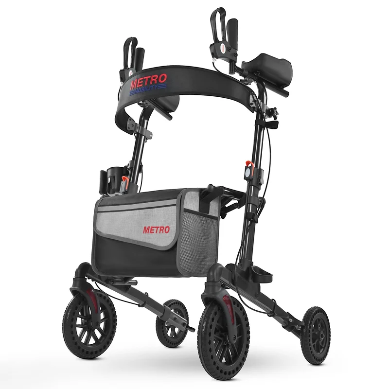 METRO MOBILITY M905BU 4-Wheel Rollator Walker with Seat & Basket
