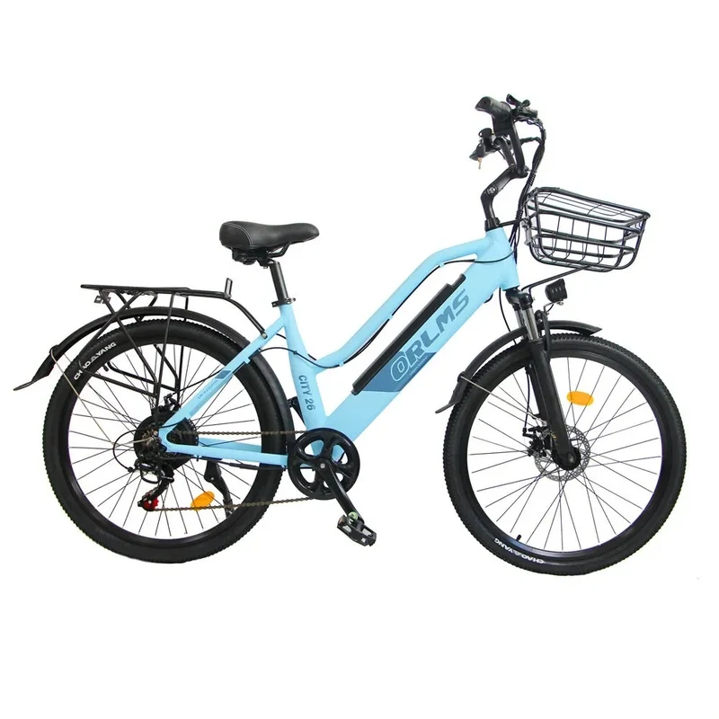 ORLMS CITY BIKE 26" Step-through E-Bike For Women 500W Motor 48V 15AH Battery