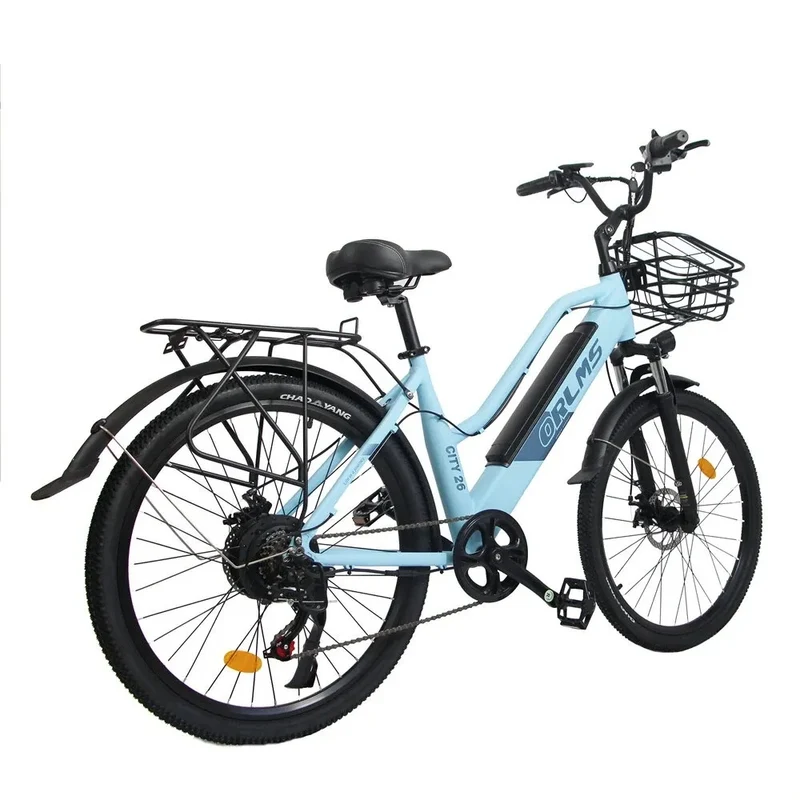 ORLMS CITY BIKE 26" Step-through E-Bike For Women 500W Motor 48V 15AH Battery