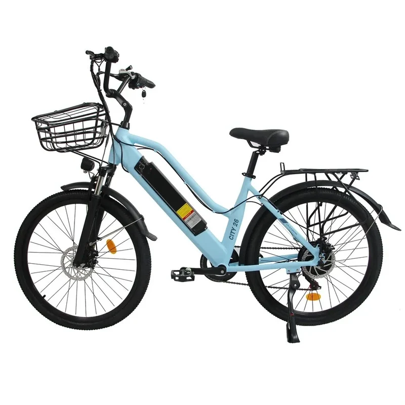 ORLMS CITY BIKE 26" Step-through E-Bike For Women 500W Motor 48V 15AH Battery