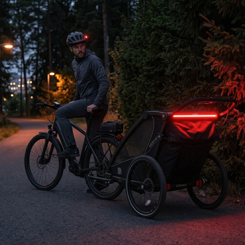 Rimorchio per biciclette di lusso V3 - 3 in 1 - Passeggino - Passeggino da corsa Nero