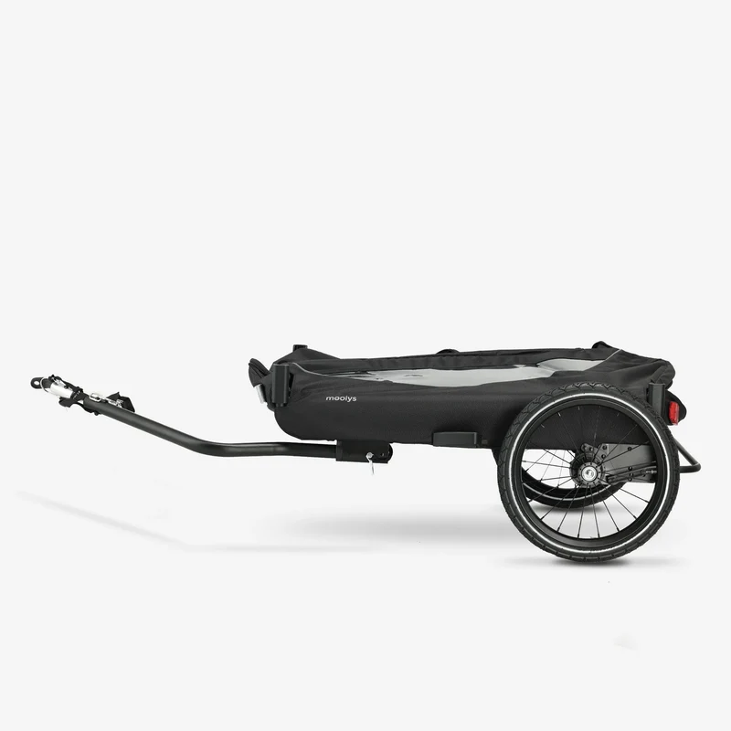 Rimorchio da bicicletta di lusso per 2 persone - Nero
