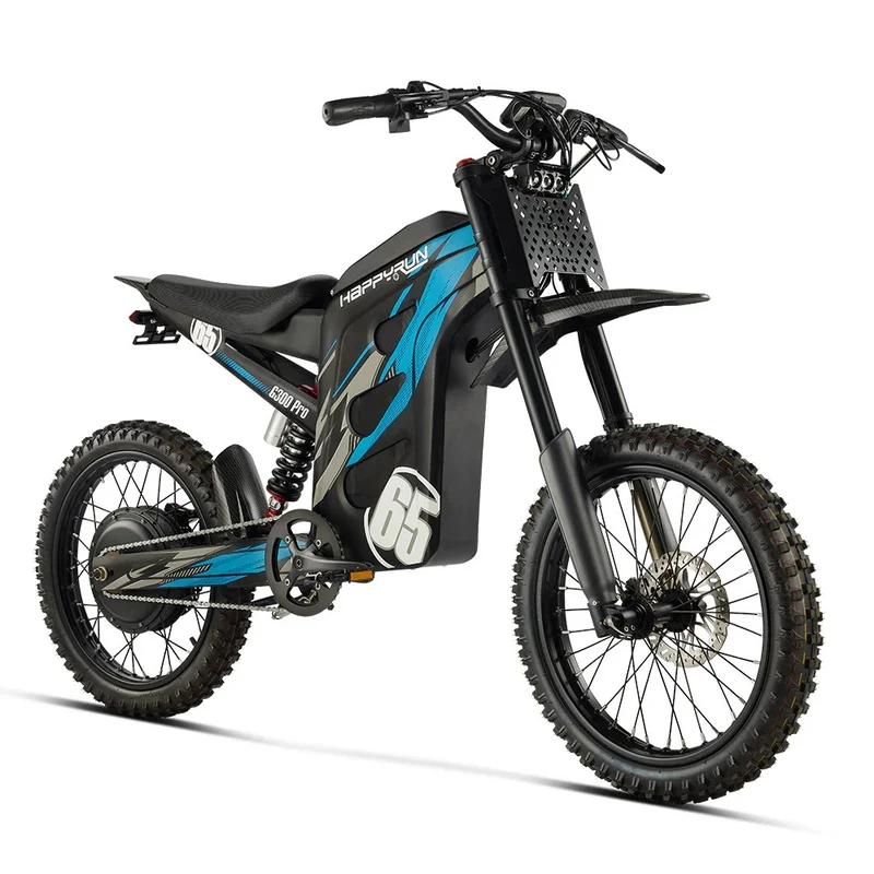 HAPPYRUN Tank G300 Pro Fat Tire Electric Bikes 6500W Peak Motor 72V 30Ah Battery