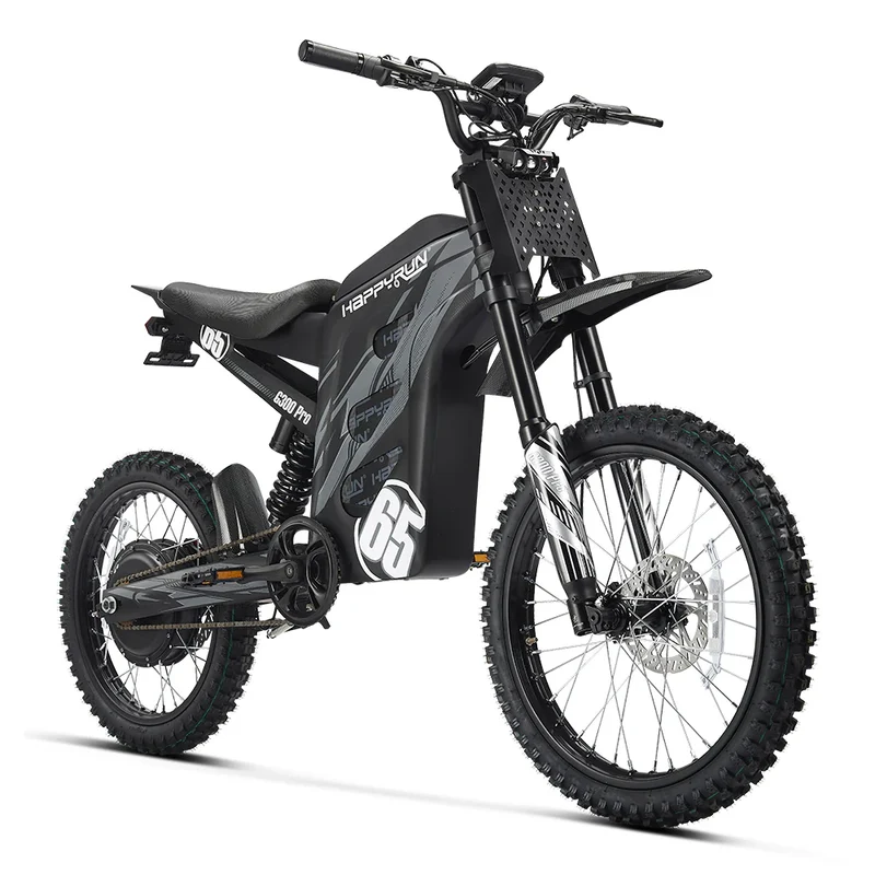 HAPPYRUN Tank G300 Pro Fat Tire Electric Bikes 6500W Peak Motor 72V 30Ah Battery
