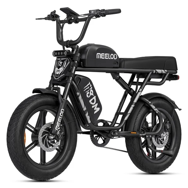 MEELOD M8DM 20" Retro Moped Style Electric Bike 1200W*2 Dual Motors 48V 32Ah Battery