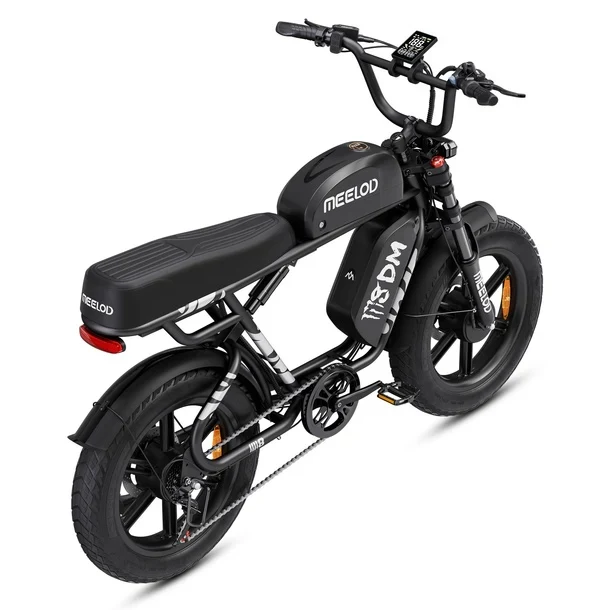 MEELOD M8DM 20" Retro Moped Style Electric Bike 1200W*2 Dual Motors 48V 32Ah Battery