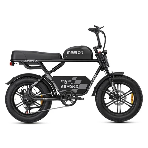 MEELOD M8 20" Retro Moped Style Electric Bike 750W Motor 48V 15.6Ah Battery