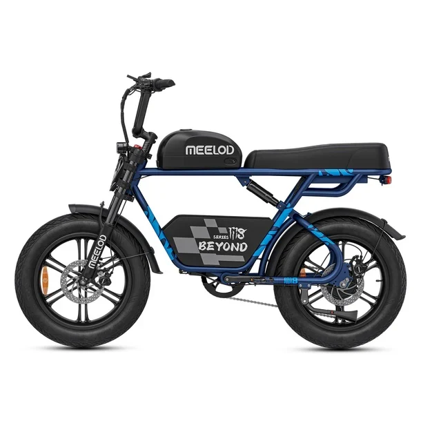 MEELOD M8 20" Retro Moped Style Electric Bike 750W Motor 48V 15.6Ah Battery