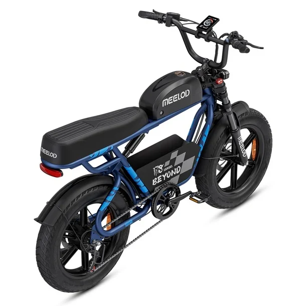 MEELOD M8 20" Retro Moped Style Electric Bike 750W Motor 48V 15.6Ah Battery