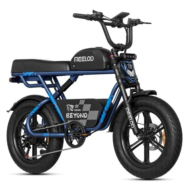 MEELOD M8 20" Retro Moped Style Electric Bike 750W Motor 48V 15.6Ah Battery