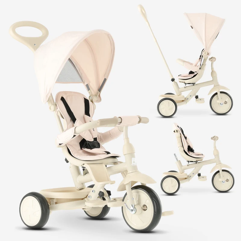 Triciclo Adventurer con manubrio di spinta Sand
