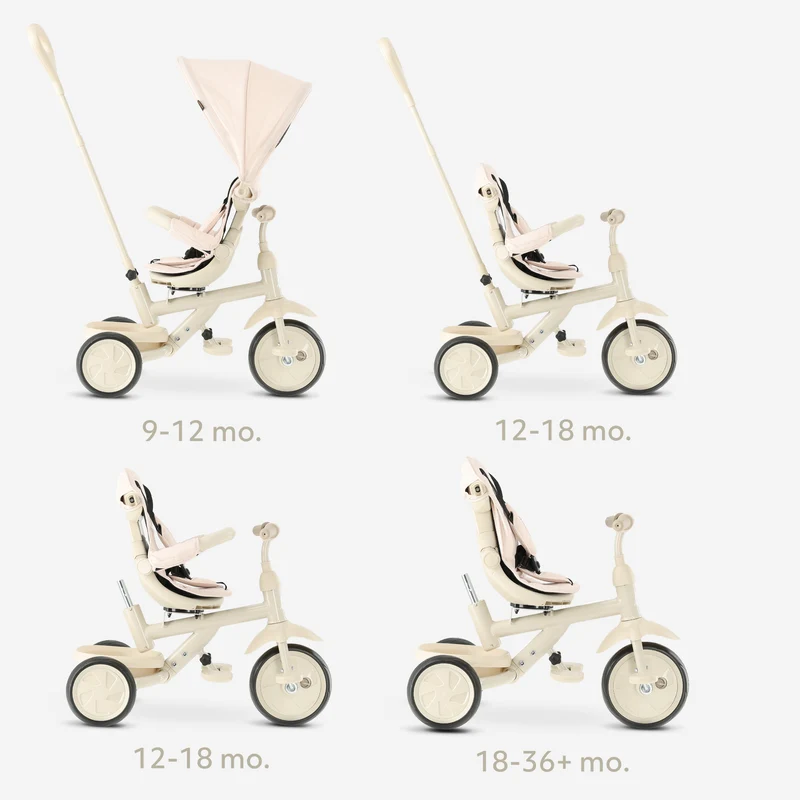 Triciclo Adventurer con manubrio di spinta Sand