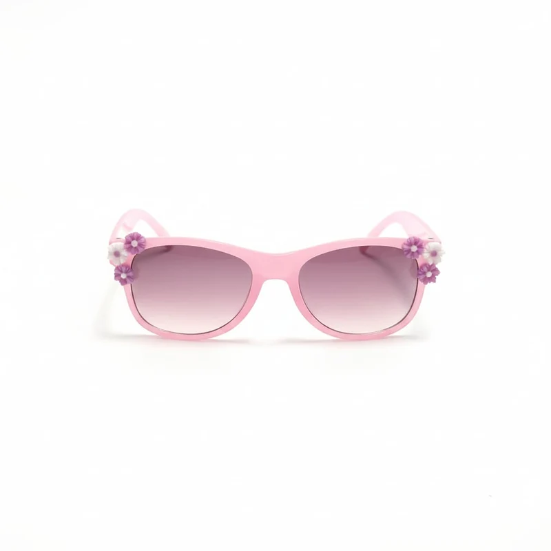 Occhiali bambina da sole 3 fiorellini - Rosa