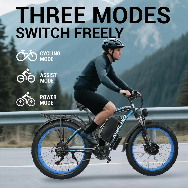 ORLMS XDC600 26" Off-road Electric Bike Dual Motor 2000W 52V 30Ah Battery