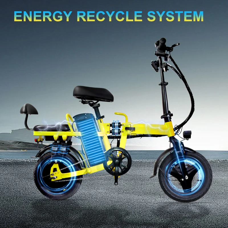 GLEERIDE A9 14" Mini Folding Electric Bike 750W Peak Motor 48V 15Ah Battery