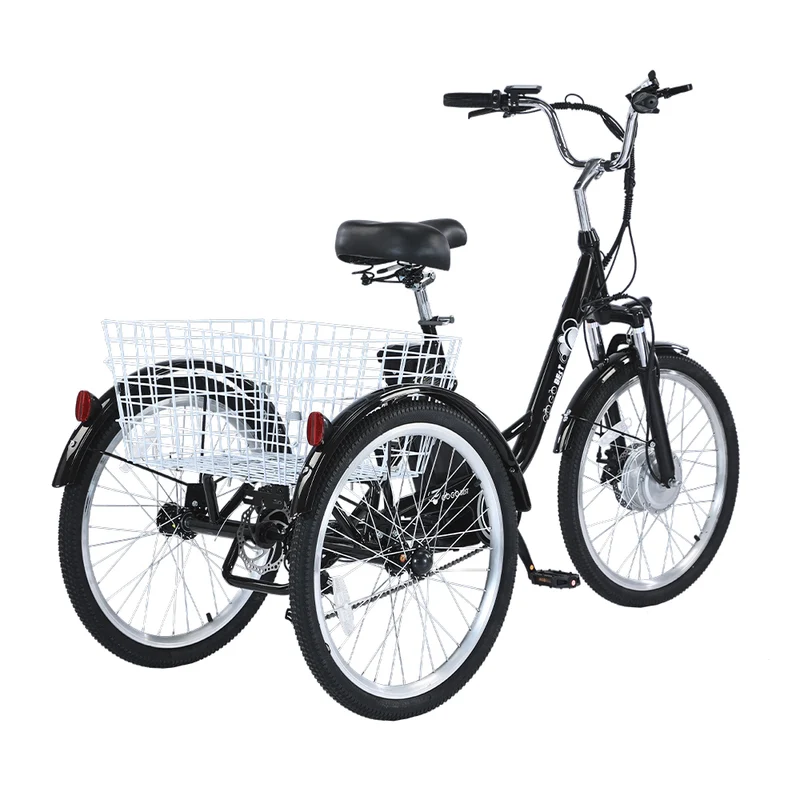 GOGOBEST GF100 24" Electric City Tricycle Cargo Ebike 350W Motor 36V 15Ah/20Ah Battery