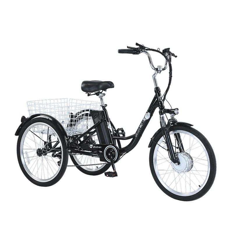 GOGOBEST GF100 24" Electric City Tricycle Cargo Ebike 350W Motor 36V 15Ah/20Ah Battery