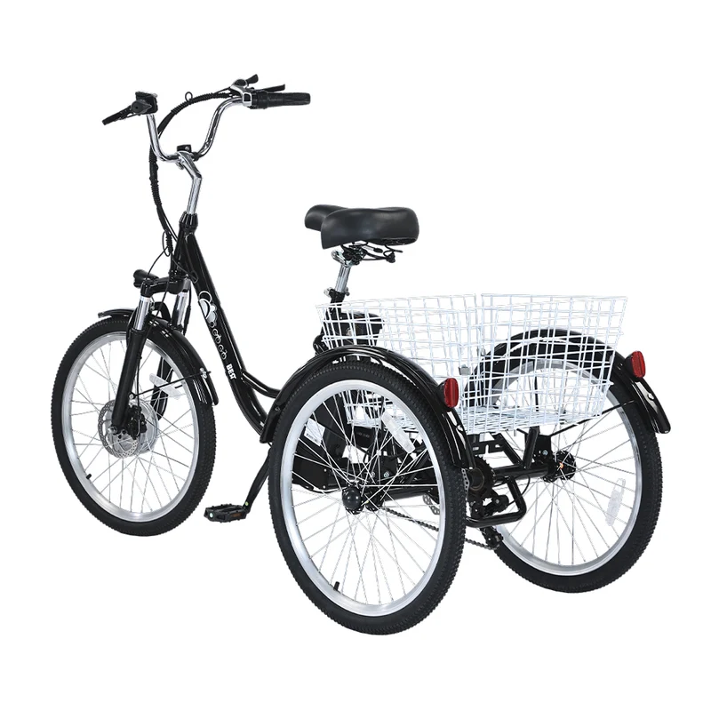 GOGOBEST GF100 24" Electric City Tricycle Cargo Ebike 350W Motor 36V 15Ah/20Ah Battery