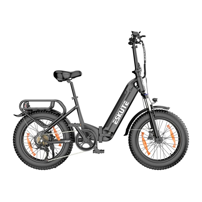 ESKUTE Star 20" Fat Tire Folding Electric Bike 250W Motor 36V 25Ah Battery