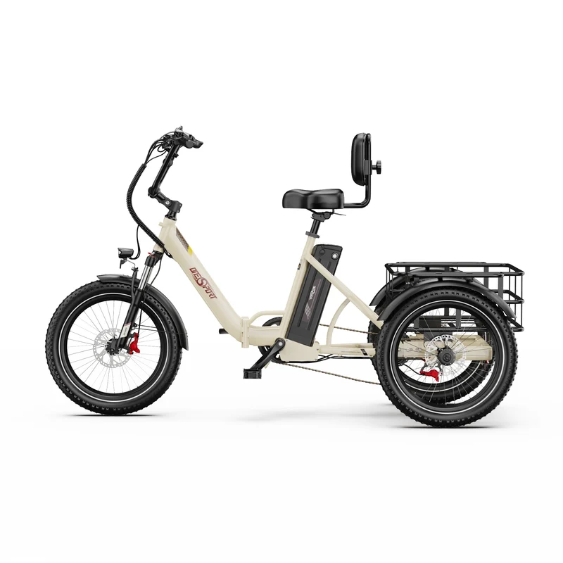 ONESPORT OT30 PRO 20" 3-Wheel Folding E-Trike 500W Motor 48V 18Ah Battery