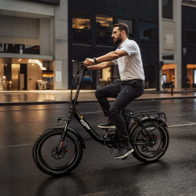 ONESPORT OT16 Max 20" Folding Electric Commuter Bike 500W Motor 48V 18Ah Battery Support APP