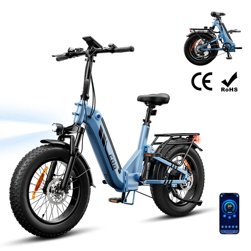 EB8 20" Fat Tire Folding Electric Bike with Torque Sensor