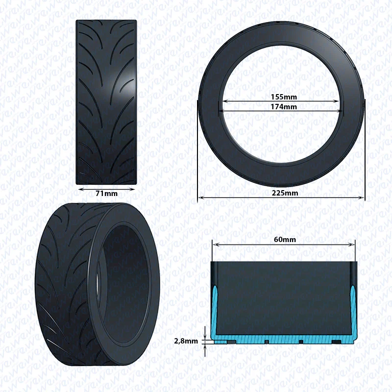 Pneumatico 9.5×2.5-6.2 (CST) compatibile con NIU KQI3/pro e modelli simili