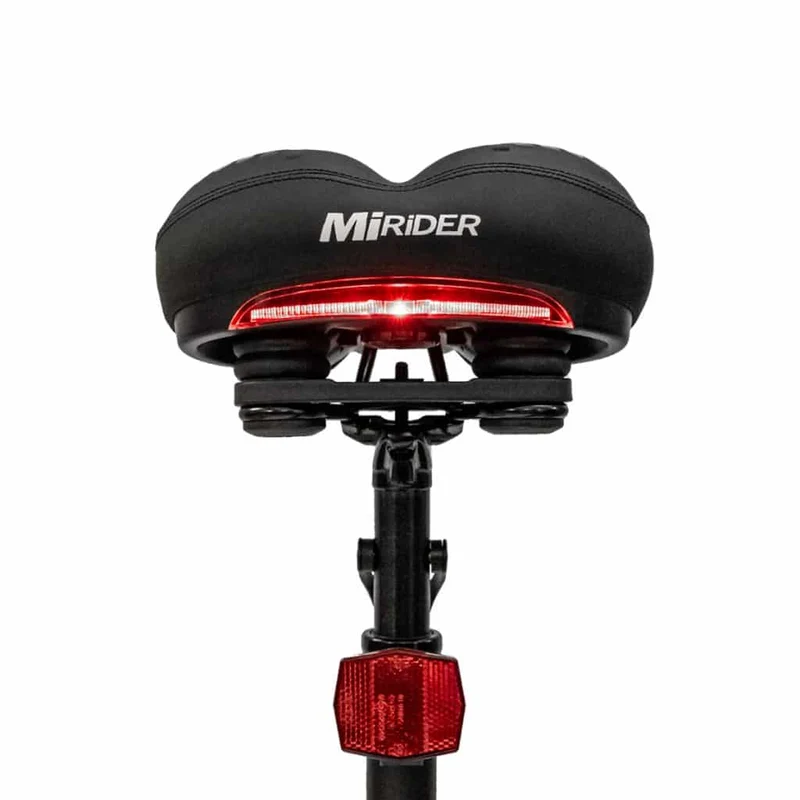 Mirider Upgraded Comfort Gel Saddle With Rear Light